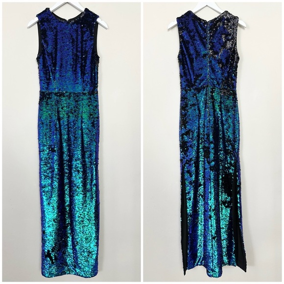 Fame & Partners Fully Sequined Maxi Dress Color Changing - Picture 1 of 7